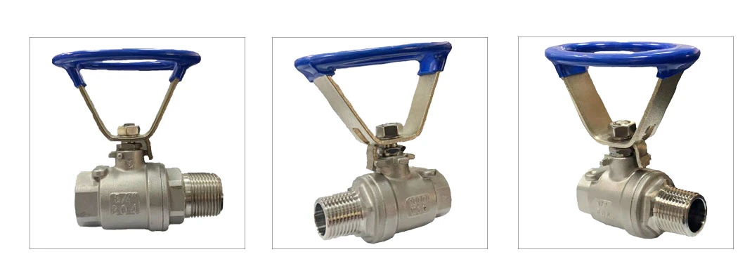 CE M/F Thread 2PC Ball Valve with Oval Handle Industrial Stainless Steel